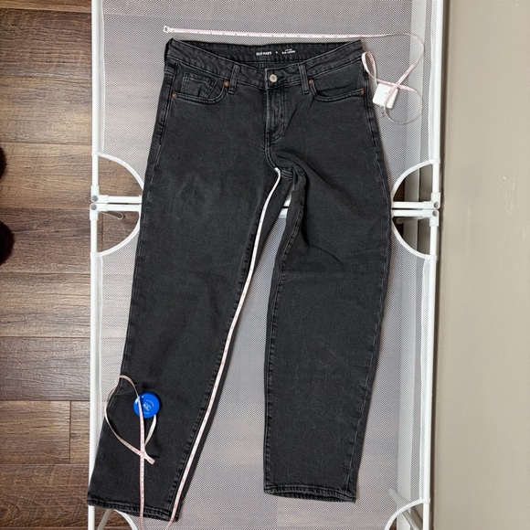 Old Navy Low Rise OG Loose Jeans 6 Charcoal Faded Black Moon Shade Straight Leg - Picture 11 of 16